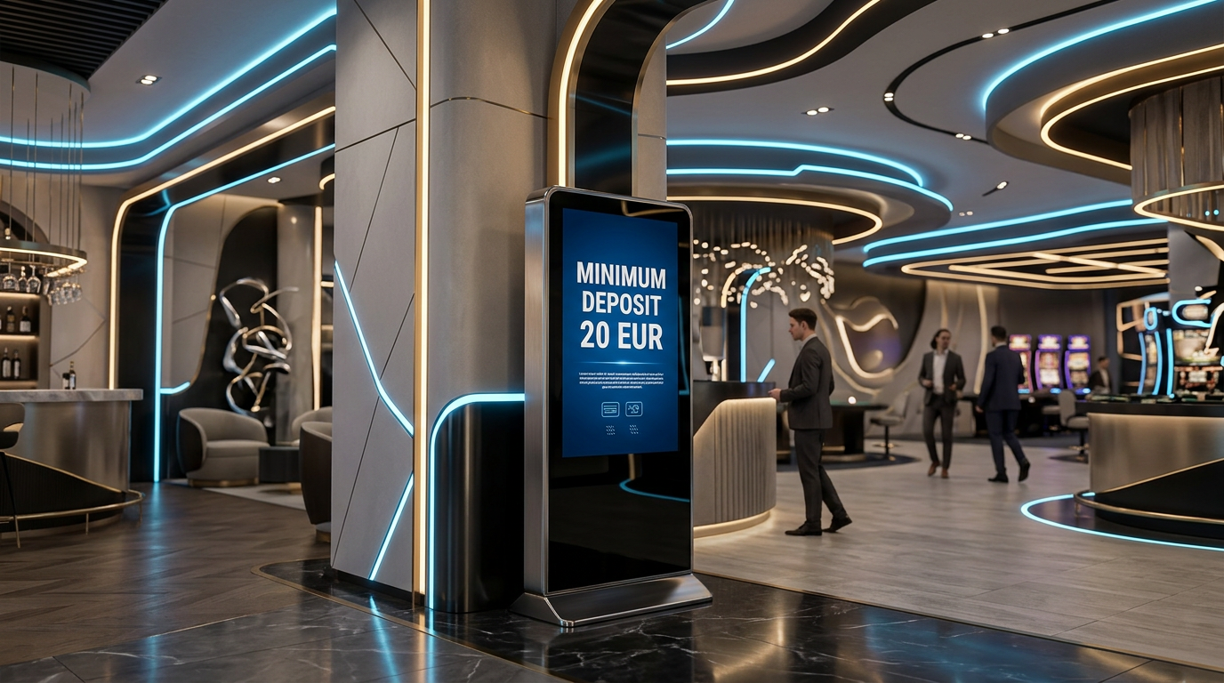 Futuristické online kasino s označením minimálního vkladu 20 EUR
